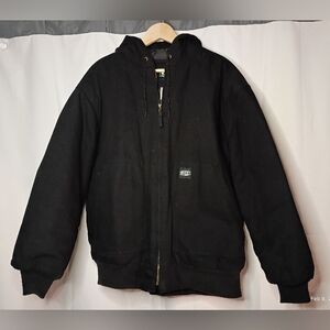 Vintage Key Hooded Work Jacket Black XLR Excellent Condition
